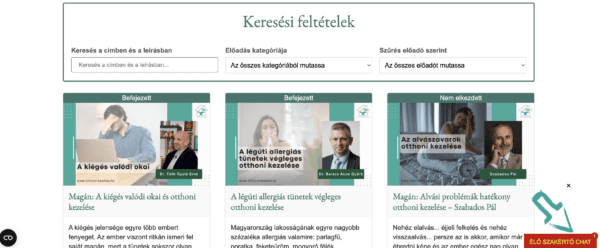 Otthoni Kezelés előadások, interjúk