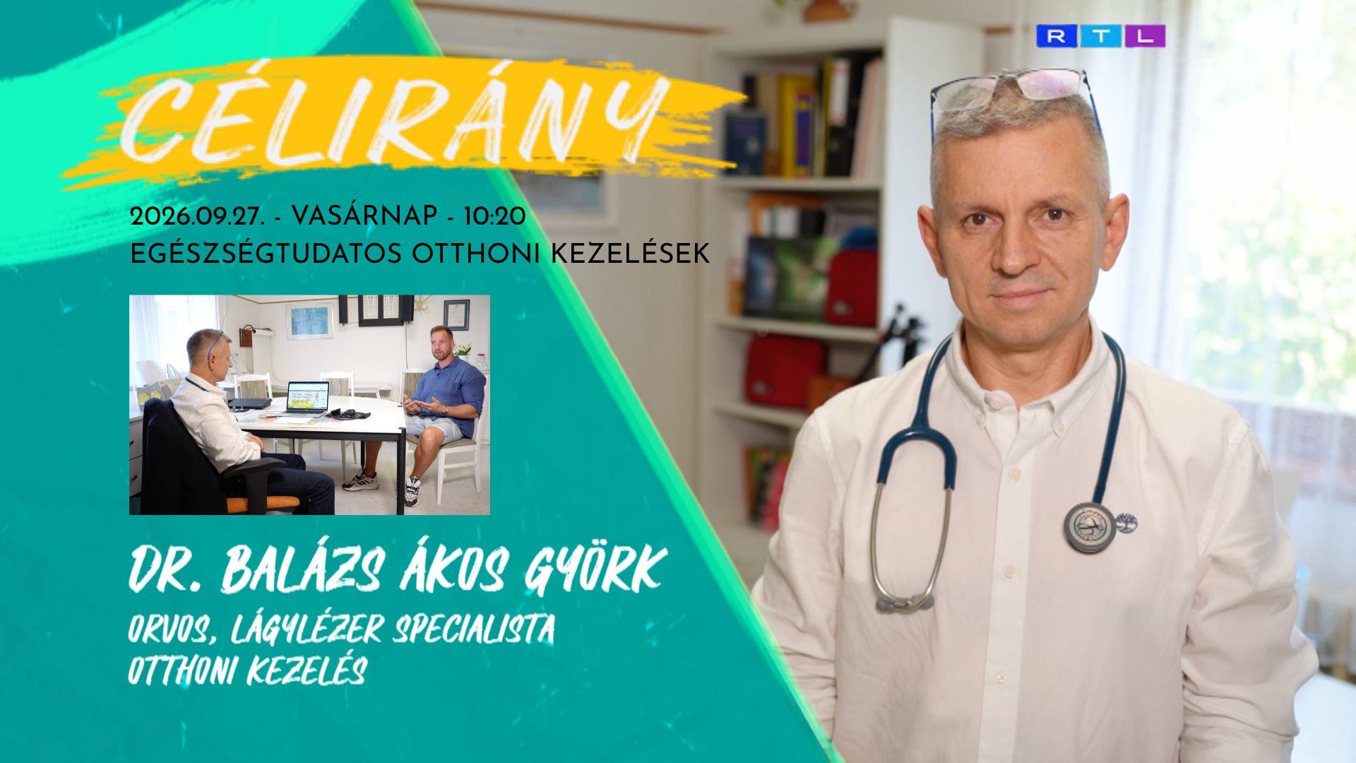 Visszaadjuk Önnek a panaszmentes mozgás örömét... RTL - Célirány - safelaser - lágylézer - interjú Dr. Balázs Ákos Györkkel